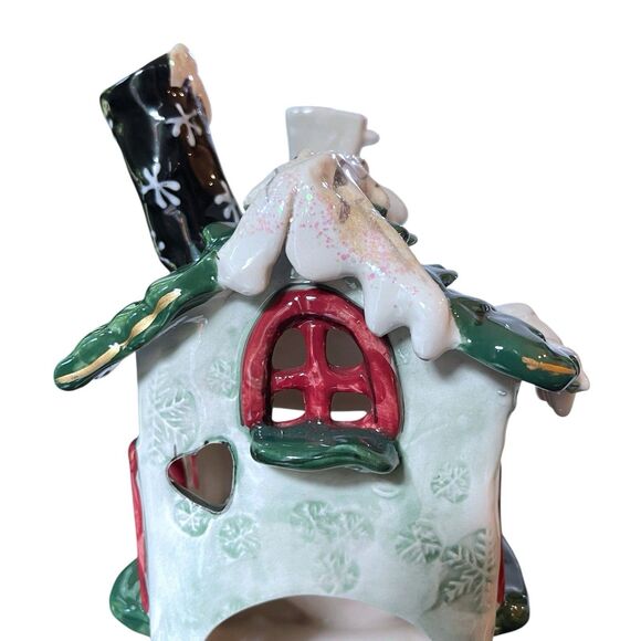 Blue Sky Clayworks Frosty Skate Rental Candle House by Heather Goldminc - 7" H - Picture 12 of 16